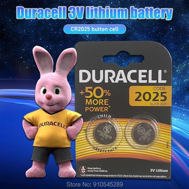 Alt view image 2 of 6 - 10PCS Duracell CR2025 DL2025 DLCR 2025 3V Lithium Batteries For Watch Toys Calculator Weight Scale Button Cell Battery