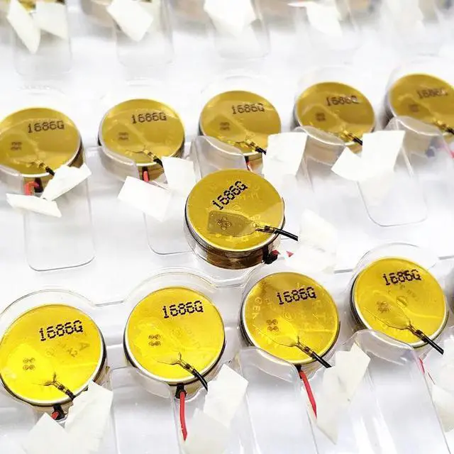 Alt view image 2 of 2 - 1pcs/lot CP1654 ICR 1654 stripline 3.7V CP1654 Bluetooth headset button rechargeable battery LIR 1654