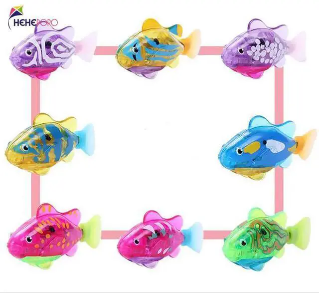 Alt view image 2 of 6 - 8 Pcs / Lot Flash Swimming Fish LED Electronic Fish Activated Toy Children Robot Pet Can Swim Bath Toy Children Gifts