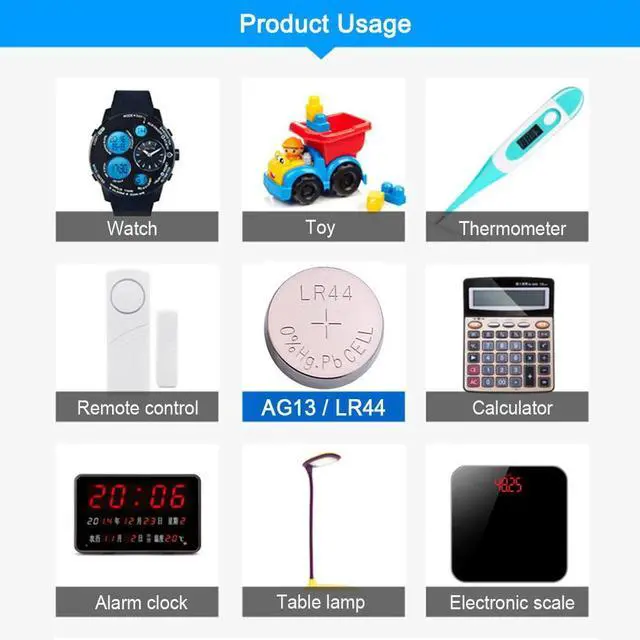 Alt view image 4 of 6 - EUNICELL 20pcs 2020  155mAh 1.5V AG13 LR44 Watch Clock Toys Button Batteries Pilas GP76 L1154 LR1154 SR1154 SR44 SR44SW SR44W