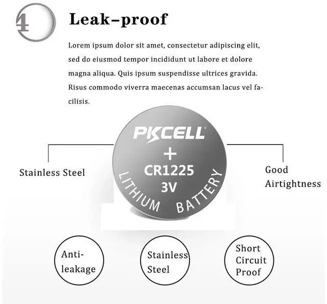 Alt view image 5 of 6 - 10Pcs CR1225 3V Lithium watches Batteries BR1225 DL1225 ECR1225 CR 1225 Button Battery for watch car remote key 3 pack