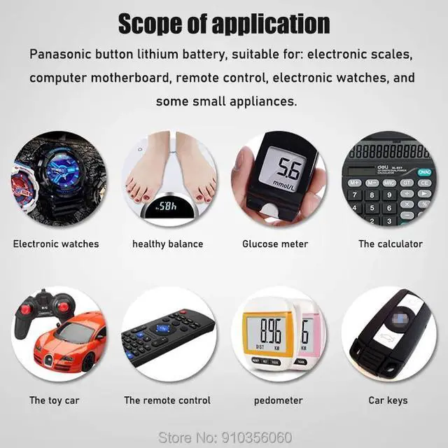 Alt view image 6 of 6 - 4pcs/lot  CR2412 3V Lithium Button Coin Battery for Swatch Watch Key Fobs Batteries Cell for Car Controller CR 2412