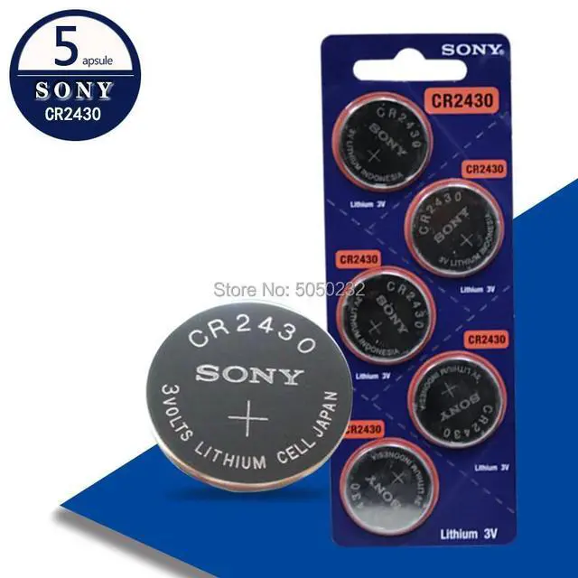 Main image of 5pcs Sony Wholesale CR2430 DL2430 2430 3V Button Battery For Watch Toy Headphone