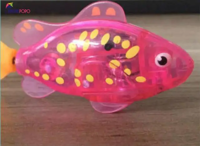 Alt view image 6 of 6 - 8 Pcs / Lot Flash Swimming Fish LED Electronic Fish Activated Toy Children Robot Pet Can Swim Bath Toy Children Gifts