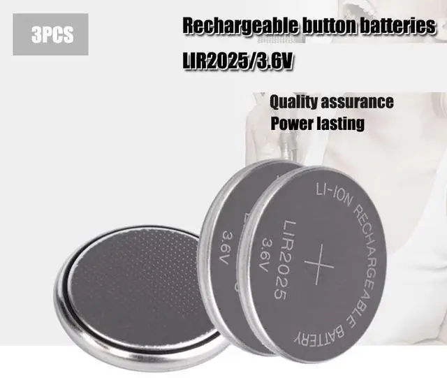 Main image of 5PCS  LIR2025 Li-ion Rechargeable Battery 3.6V Lithium Button Batteries for Watch Computer Replaces LIR 2025 CR2025/ML2025