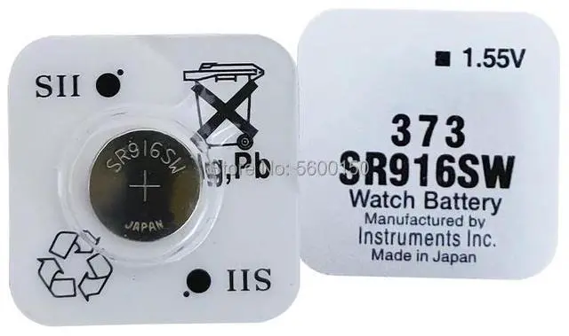Alt view image 6 of 6 - 1pc FOR SEIZAIKEN 373 SR916SW 916 SR916 Watch Battery SR916SW 373 Button Coin Cell MADE IN JAPAN