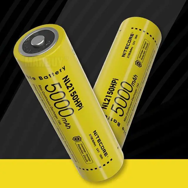 Alt view image 4 of 6 - 2020 NITECORE NL2150HPi  21700 5000mAh 3.6V i Series Protected Lithium ion Li-ion Rechargeable Battery Button Top 1PC for Torch