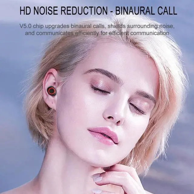 Alt view image 5 of 5 - A2 TWS Bluetooth Earphones Control Button Wireless 5.0 Bluetooth Headhones Sport Hifi Long Battery Life Noise Headset