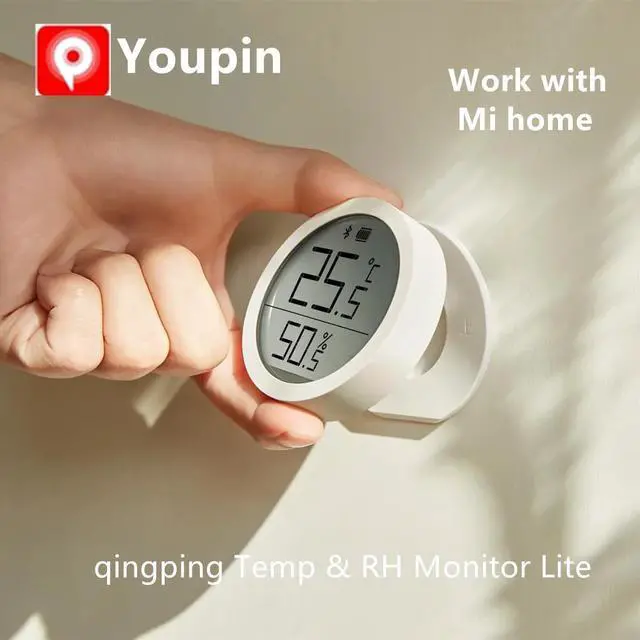 Alt view image 2 of 5 - Xiaomi Digital BLE5.0 Thermometer &Hygrometer Monitor Lite LCD Ink Screen Data Automatic Recording Work for Mi Home App