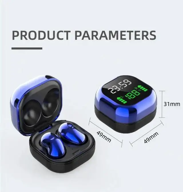 Alt view image 6 of 6 - S6 Plus TWS Comfortable Mini Button Bluetooth Earphones High-end Waterproof HiFi Sound Binaural Call Earpieces 9D Sport Earbuds