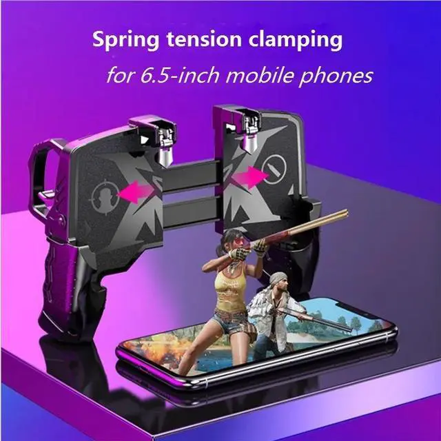 Alt view image 5 of 6 - K21 Button Triggers Equipment For Cell Phone Dzhostik PUBG Mobile Joystick Gamepad Gaming Controller For iPhone Android Gaming