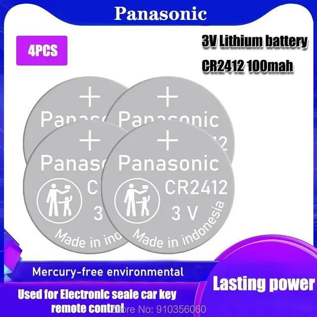 Main image of 4pcs/lot  CR2412 3V Lithium Button Coin Battery for Swatch Watch Key Fobs Batteries Cell for Car Controller CR 2412
