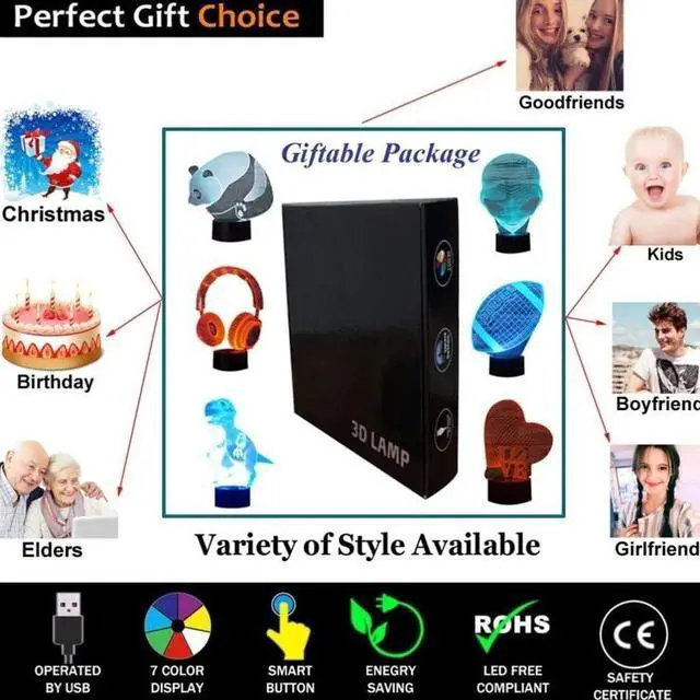 Alt view image 6 of 6 - 16 Color Anime 3d Lamp Zero Two Figure Nightlight Kids Child Girls Bedroom Decor Light Manga Gift Night Light Lamp