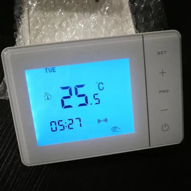 Alt view image 2 of 6 - 433MHZ Wireless Gas Boiler Thermostat RF Control 5A Wall-hung Boiler Heating Thermostat 100-240VAC