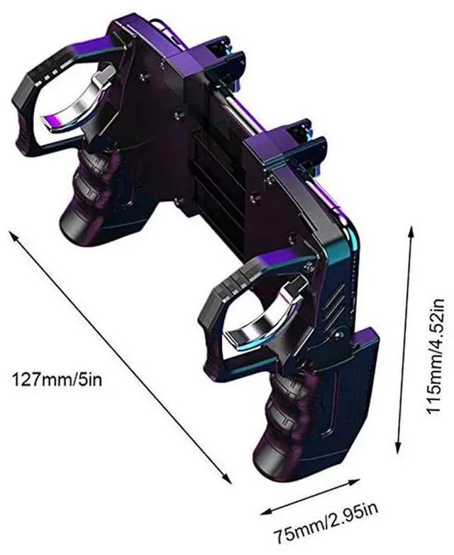 Alt view image 4 of 6 - K21 Button Triggers Equipment For Cell Phone Dzhostik PUBG Mobile Joystick Gamepad Gaming Controller For iPhone Android Gaming