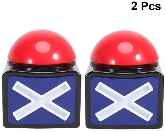 Main image of 2Pcs Squeeze Sound Box Game Answer Buzzer Electronic Sounding Toy TV Show Sound Button without Battery Red