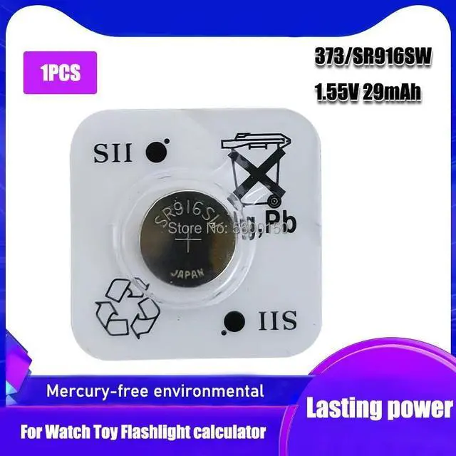 Main image of 1pc FOR SEIZAIKEN 373 SR916SW 916 SR916 Watch Battery SR916SW 373 Button Coin Cell MADE IN JAPAN