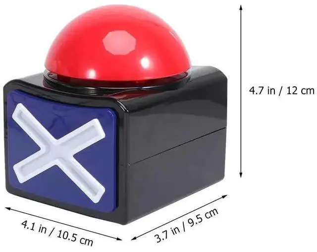 Alt view image 5 of 6 - 2Pcs Squeeze Sound Box Game Answer Buzzer Electronic Sounding Toy TV Show Sound Button without Battery Red