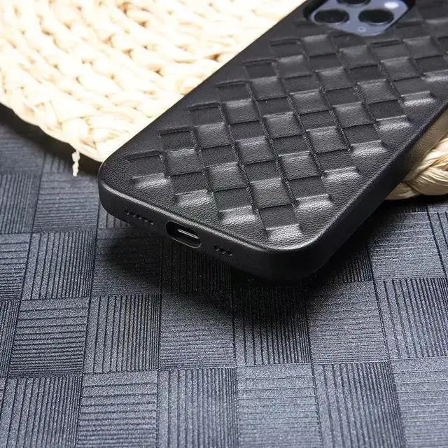 Alt view image 5 of 6 - For iPhone 12 Pro Max Case Genuine Leather Phone Case For iPhone 12 Mini Real Leather Metal Button Back Cover Capa