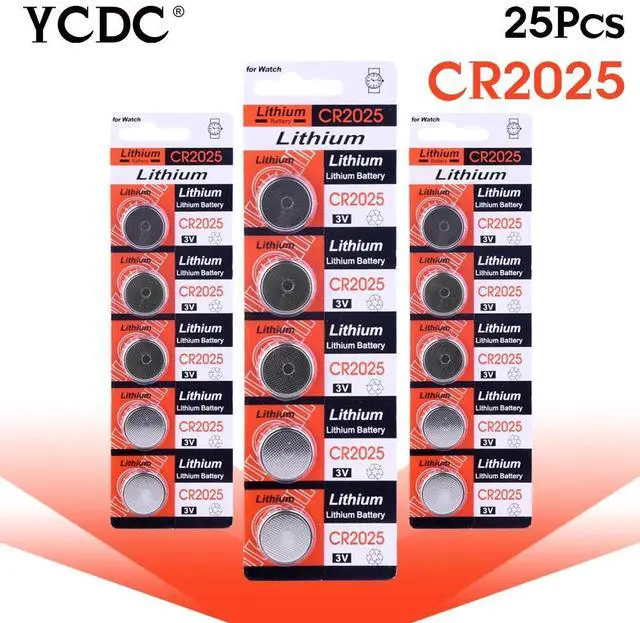 Main image of 25 pcs cr2025 For watch Button battery ecr2025 br2025 2025 kcr2025 3 volt lithium cocell battery bulk