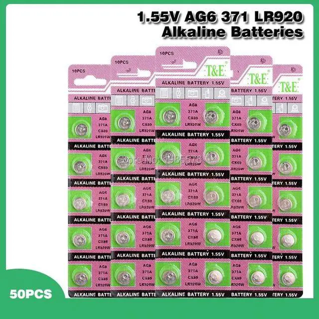 Main image of 50pcs AG6 AG 6 SR290SW LR921 Watch Clock Pilas Alkaline Batteries SR920SW LR920SW Button Coin Cell Battery For Computer Toys