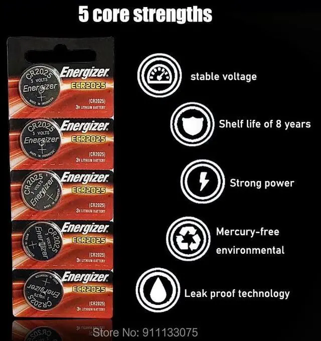 Alt view image 3 of 6 - 30PCS for Energizer CR2025 Button Cell Battery 3V Lithium Batteries for Watch Computer Calculator Control DL/CR 2025