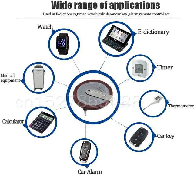 Alt view image 6 of 6 - 2PCS  VL2020 2020 3V Rechargeable Lithium Battery With Legs 90 degrees For Car Key Remote Timer Button cell