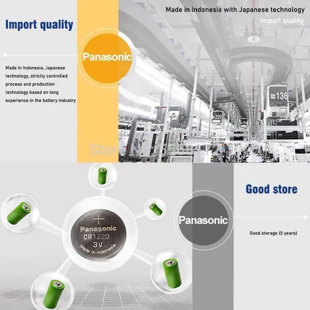 Alt view image 2 of 6 - 5Pcs/lot  CR1220 BR1220 DL1220 ECR1220 LM1220 3V Lithium Batteries Cell Button Coin Battery