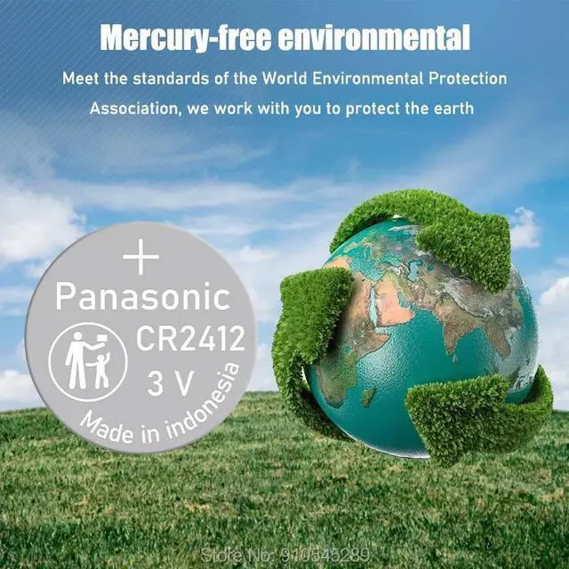 Alt view image 5 of 6 - 1PCS  CR2412 CR 2412 3V Lithium Battery For LEXUS Car Controller Watch Key Fobs Remote Clock Button cell