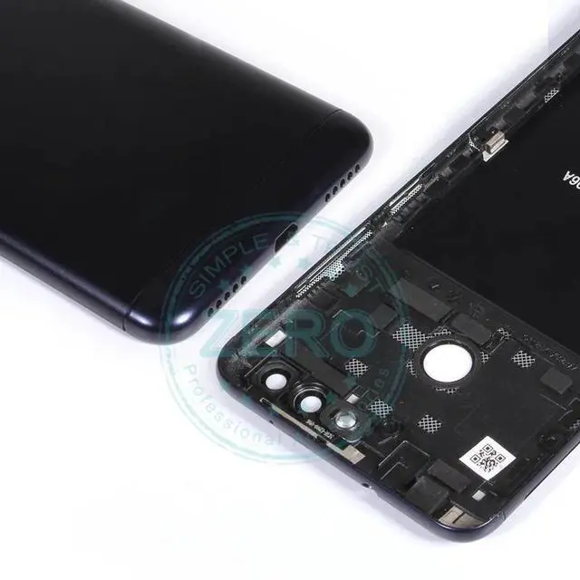 Alt view image 5 of 6 - For Asus Zenfone Max Plus M1 ZB570TL Back Battery Cover Metal + Side Button Keys Rear Housing Battery Door Spare Parts