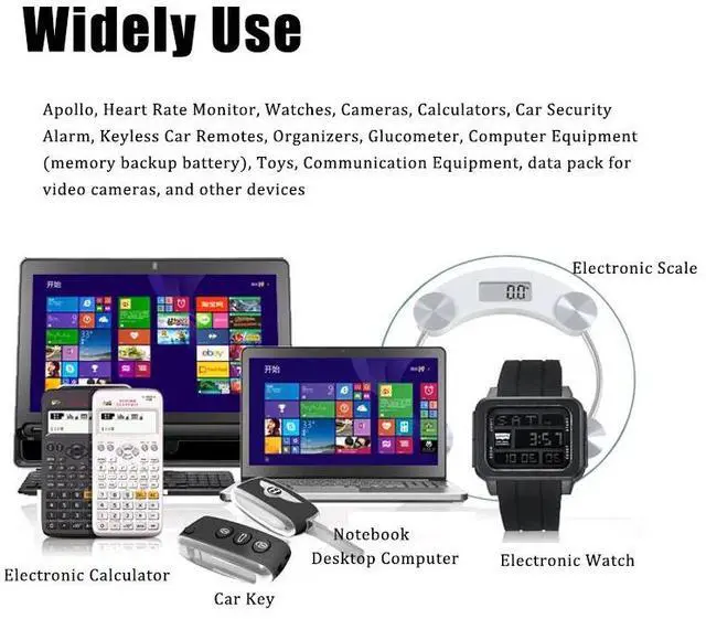 Alt view image 6 of 6 - 20Pcs/4Cards PKCELL CR2450 ECR2450 DL2050 BR2450 3V Lithium Battery Button Cell Batteries For Watches Toys Calculators