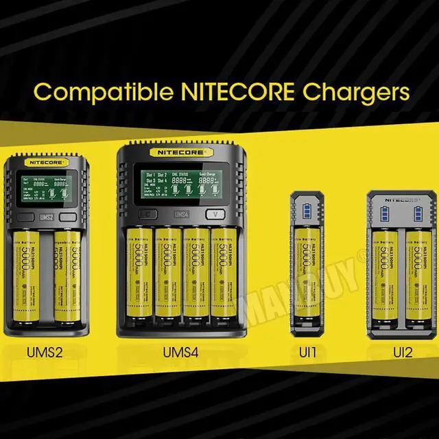 Alt view image 5 of 6 - 2020 NITECORE NL2150HPi  21700 5000mAh 3.6V i Series Protected Lithium ion Li-ion Rechargeable Battery Button Top 1PC for Torch