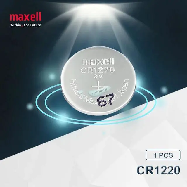 Alt view image 4 of 5 - 20pc Maxell CR1220 Button Cell Battery For Watch Car Remote Key cr 1220 ECR1220 GPCR1220 3v Lithium Battery