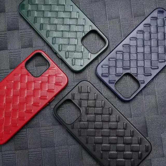 Main image of For iPhone 12 Pro Max Case Genuine Leather Phone Case For iPhone 12 Mini Real Leather Metal Button Back Cover Capa