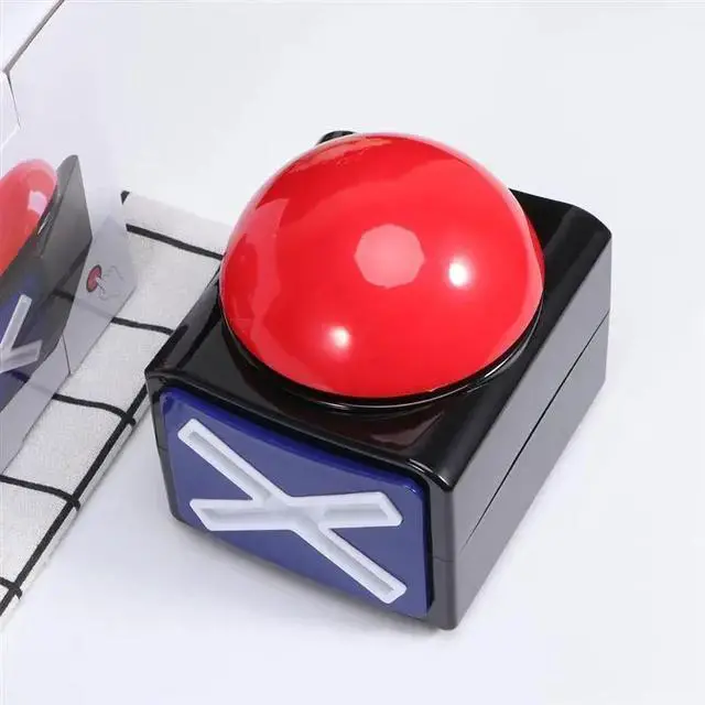 Alt view image 4 of 6 - 2Pcs Squeeze Sound Box Game Answer Buzzer Electronic Sounding Toy TV Show Sound Button without Battery Red