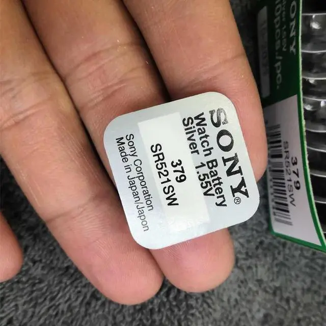 Alt view image 6 of 6 - 50PCS/lot SONY 379 SR521SW 1.55V Silver Oxide Button Cell Battery CX63 521 LR63 AG0 for Watch Toys Single grain packing
