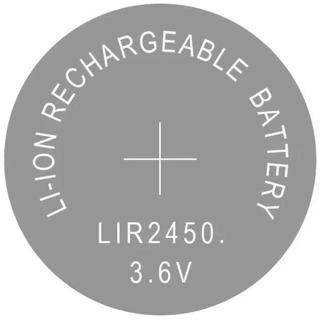 Alt view image 2 of 4 - Lithium Button Coin Cell Batteries Li-ion Rechargeable Battery LIR2450 3.6V 5 PCS - 2450 Replaces CR2450