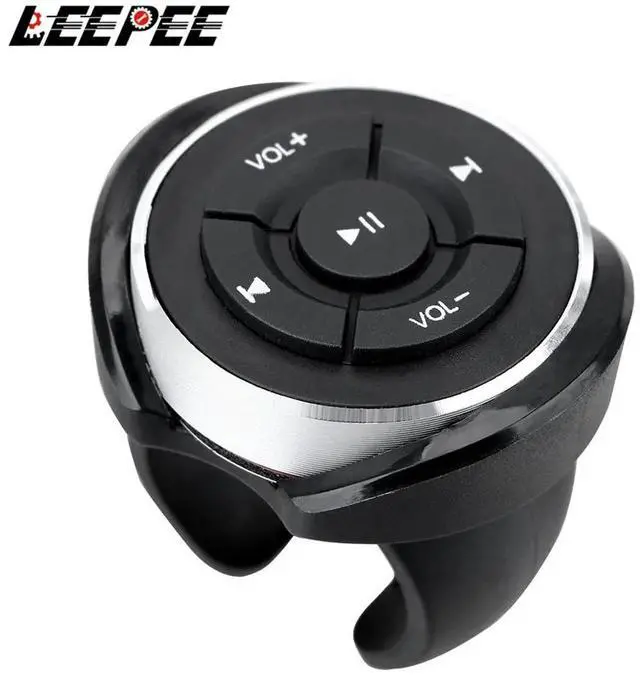 Main image of LEEPEE Car Steering Wheel Wireless Remote Controls For IOS Android Phone Tablet Motorcycle Bike Bluetooth Media Volume Button