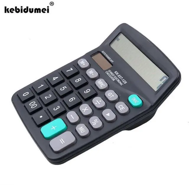 Main image of Portable Office Electronic Calculator Mini Commercial Tool Battery Solar 2 in 1 Powered 12 Digit with Big Button Hot Sale