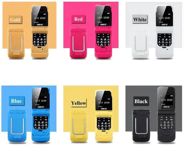 Alt view image 5 of 6 - small mini clamshell Flip mobile phone button Bluetooth Dialer Magic Voice Handsfree Earphone Single sim LONG-CZ J9 GSM