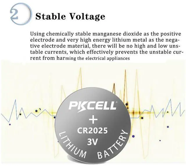 Alt view image 3 of 6 - 10Pcs/2Card PKCELL Battery 3V CR 2025 Lithium Battery ECR2025 DL2025 BR2025 KL2025 L2025 2025 Button Coin Cell Batteries