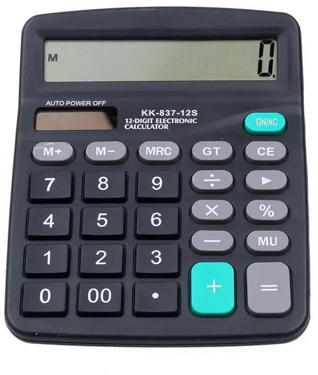 Alt view image 3 of 5 - Portable Office Electronic Calculator Mini Commercial Tool Battery Solar 2 in 1 Powered 12 Digit with Big Button Hot Sale