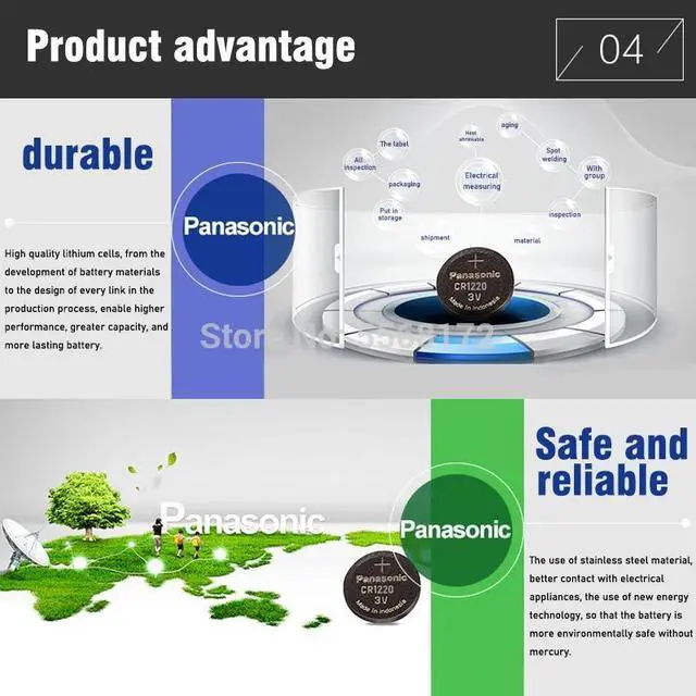 Alt view image 3 of 6 - 5Pcs/lot  CR1220 BR1220 DL1220 ECR1220 LM1220 3V Lithium Batteries Cell Button Coin Battery