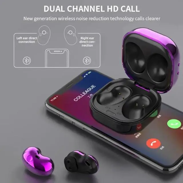 Alt view image 5 of 6 - S6 Plus TWS Comfortable Mini Button Bluetooth Earphones High-end Waterproof HiFi Sound Binaural Call Earpieces 9D Sport Earbuds