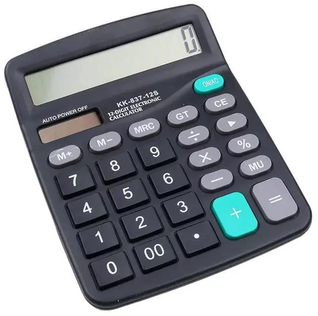 Alt view image 2 of 5 - Portable Office Electronic Calculator Mini Commercial Tool Battery Solar 2 in 1 Powered 12 Digit with Big Button Hot Sale