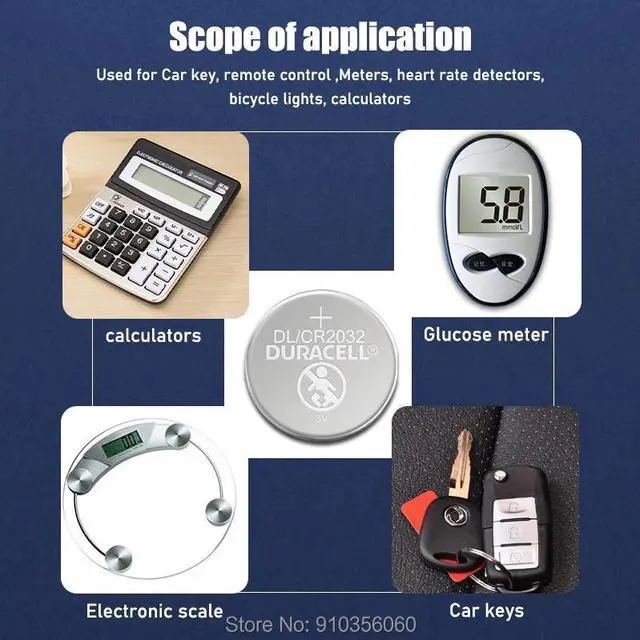 Alt view image 6 of 6 - 50PCS for DURACELL CR2032 Button Cell Battery 3V Lithium Batteries for Watch Computer Calculator Control DL/CR 2032