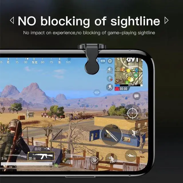 Alt view image 6 of 6 - Baseus Gamepad Joystick For PUBG Joypad Trigger Fire Button Aim L1 R1 Key L1R1 Shooter Controller For PUBG Mobile Phone Game Pad
