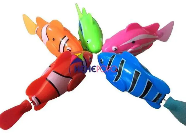 Alt view image 3 of 6 - 5 Pcs / Set Robot Electronic Fish Swim Toy Battery Included Robotic Pet for Kids Bath Toy Fishing Decorating Act Like Real Fish