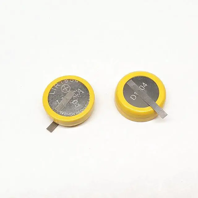Main image of 3pcs LIR1654 rechargeable Bluetooth headset button battery 3.6V can replace CP1654 With solder feet