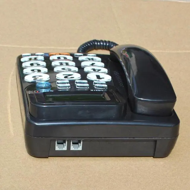 Alt view image 3 of 4 - Desktop Corded Phone with Caller ID, DTMF/FSK System, Adjustable LCD Brightness & Volume, Large Buttons, for Seniors Home